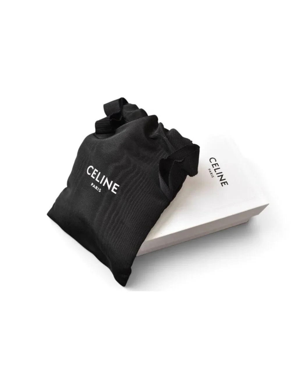 Celine Wallet Mini Small Folded Multi Function Trifold Gray Light Blue Leather